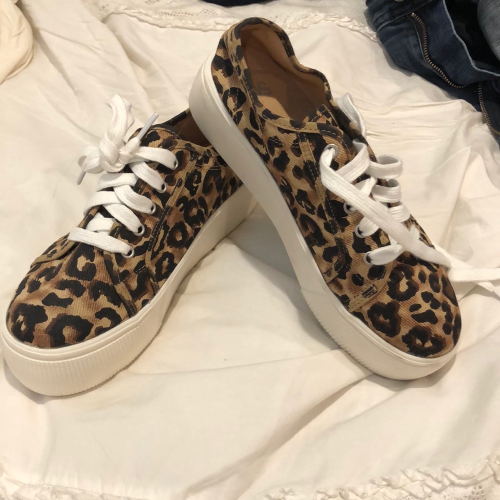 Cheetah high top shoes